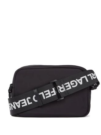 Karl Lagerfeld logo-print cross body bag - women - Recycled Polyamide/Polyurethane - One Size - Black