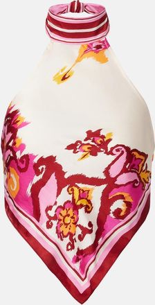 Poupette St Barth Guilia printed halterneck top