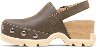 Sorel Womens Roamn Clogs In Canoe/bleach White