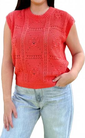 Staccato Paloma Sweater Tank Top In Orange