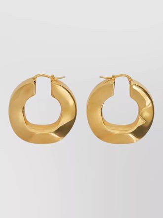 Jil Sander 2104 hoop design polished finish earrings