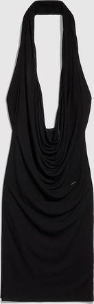 Gucci Viscose Cr&ecirc;pe Jersey Draped Dress, Black, Ready-to-wear