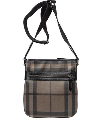 Burberry check-pattern shoulder bag - Brown