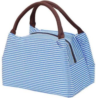 OEM Fiambrera Bento A Rayas Frescas - Bolsa De Almuerzo Impermeable Y Port&aacute;til