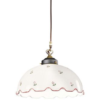 Kolarz Nonna - L&aacute;mpara Colgante De C&uacute;pula De Vidrio Estilo Caba&ntilde;a, Lat&oacute;n Envejecido Mate, 1x E27 - Kolarz