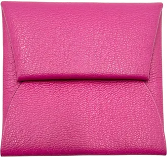 Herm&egrave;s Pink Leather Coin Purse/Coin Case (Pre-Owned)
