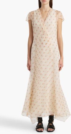 Khaite Meera Floral Silk Organza Dress in Soft Pink at Nordstrom, Size 10