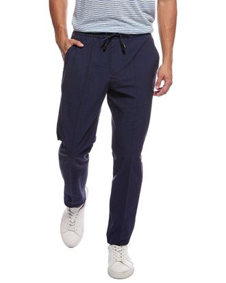 Isaia Seersucker Drawstring Trouser