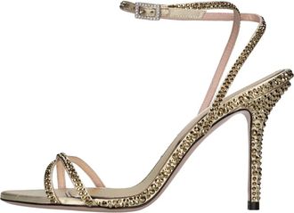 Gedebe Charlize Sandalen - Dames - Sandalen met hakken - Geel - 38 1/2 EU - Leer - Schoenen