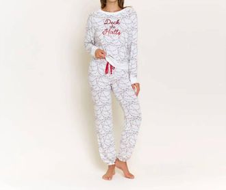 Honeydew Intimates Star Seeker Brushed Jersey Pajama Set In Holiday Lights