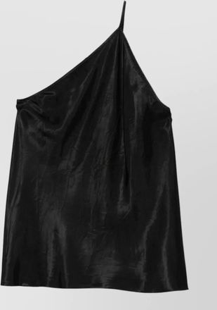 Rick Owens one shoulder nylon satin silk top