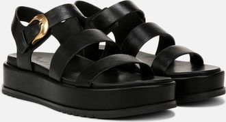 Naturalizer 27 Edit Zizi Strappy Womens US Black Faux Leather Sandals ZOGG1772