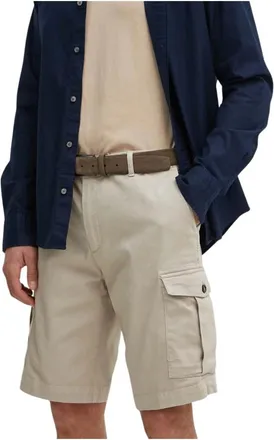 Liu Jo Korte Broeken, Heren, Beige, M, Katoen, Cargo Shorts