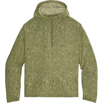 Royal Robbins Salathe Sun Print Recycled Polyester Hoodie in Olive Solar at Nordstrom, Size Xx-Large