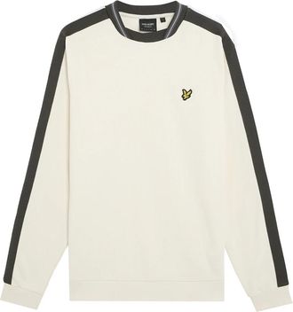 Lyle & Scott Middenlagen Contrasterende Tape Sweatshirt - Heren - Sweatshirts - Beige - M - Hoodies & sweatvesten