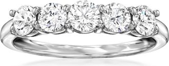 Ross-Simons Lab-Grown Diamond 5-Stone Ring in 14kt White Gold