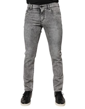 Dolce & Gabbana Slim Fit Acid Wash Jeans
