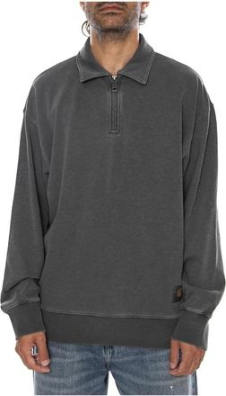 Carhartt Work in Progress Hoodies & sweatvesten, Heren, Zwart, L, Katoen, Polo Sweatshirt