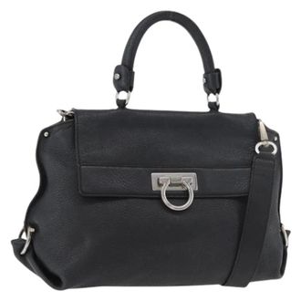 Ferragamo Pre-owned Handbags, female, Black, Size: ONE SIZE Pre-owned Hand Bag