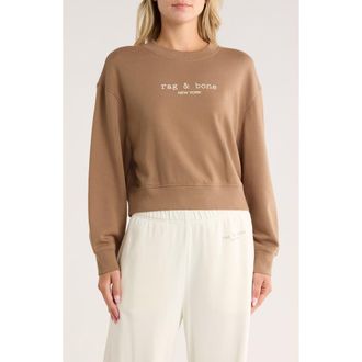Rag & Bone Logo Terry Sweatshirt in Warm Taupe at Nordstrom Rack, Size Xx-Small