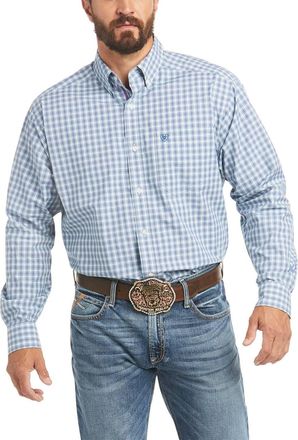 Ariat Pro Series Caesar Long Sleeve Button Shirt In Blue Plaid