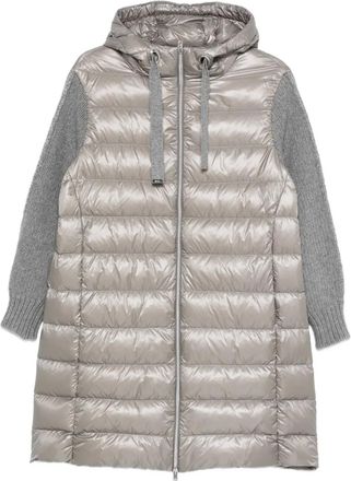 Herno Cappotto trapuntato con cappuccio - Grigio