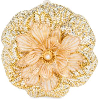 Judith Leiber Magnolia Crystal Minaudi&egrave;re in Silver Rhine Multi at Nordstrom