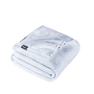 Bare Home Microplush Fleece Throw Blanket in Blue Mist at Nordstrom, Size Standard
