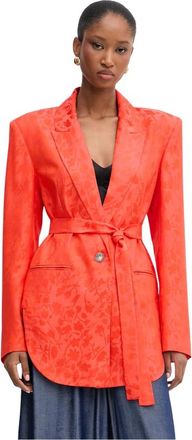 Pinko Pinko, Jassen, Dames, Oranje, M, Polyester, Castelnovo Jas