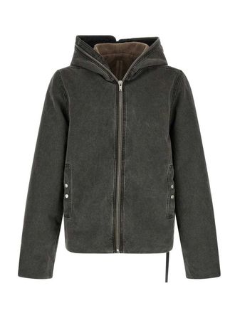 Rick Owens jack met capuchon en ritssluiting