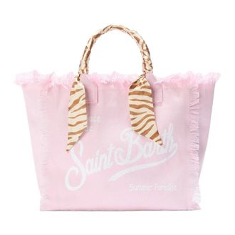 MC2 Saint Barth Tote Bags, female, Pink, Size: ONE SIZE Vanity Foulard Jungle Shoulder Bag