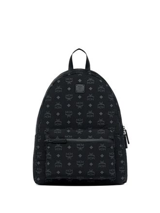 MCM Stark opvouwbare rugzak met monogram-patroon - Zwart