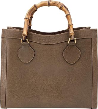 Gucci Gucci Vintage Leren Tote Bag Diana Bamboo