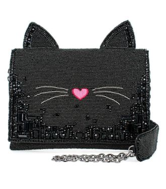 Mary Frances Kitty Couture Bag In Black