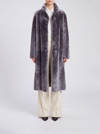 Giorgio Armani Fur Coat Woman color Brown