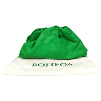 Bottega Veneta Pre-owned Womens The Pouch Clutch Green Leather - One Size