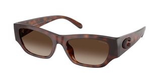 Coach HC8470D CFU16 Asian Fit Polarized 512087 Womens Sunglasses Tortoiseshell Size 55