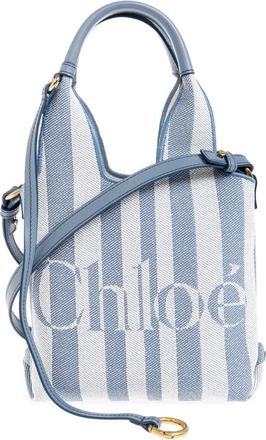 Chlo&eacute; Stripy Mini tas - Dames - Handtassen - Blauw - ONE Size - Katoen - Tassen