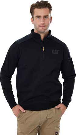 CAT Caterpillar Unisex Adult Quarter Zip Sweatshirt (XXL) (Black)