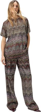 Missoni Short Sleeve T-shirt With Zigzag And Sequins in Multicoloured at Nordstrom, Size Medium