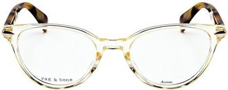 Rag & Bone Ladies Beige Rectangular Eyeglass Frames RNB3040-1
