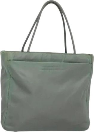 Prada Pre-owned Vintage Nylon Handtas - Dames - Vintage Shopper - Groen - ONE Size - Nylon - Vintage