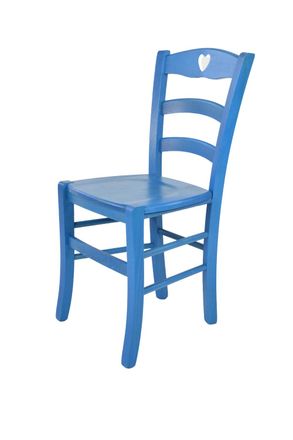 Tommychairs Tommychairs Silla Cuore En Madera De Haya Anilina Azul