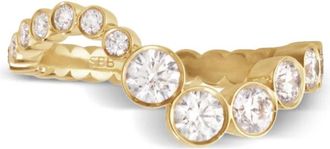 Sophie Bille Brahe Anello Ensemble Ocean in oro giallo 18 carati riciclato con diamanti