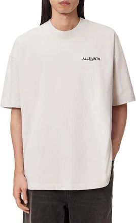 AllSaints Hallis Graphic T-Shirt in Dusk White at Nordstrom, Size Xx-Large