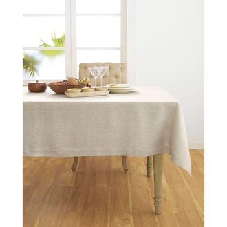 Solino Home Linen Tablecloth for Dining Table, Holiday and Everyday Table Decor - Athena in Light Natural at Nordstrom, Size Xx-Small