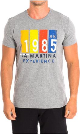 La Martina Korte mouw T-shirt voor mannen - Heren - T-shirts - Grijs - S - Tops