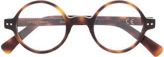 Epos Palladio round-frame glasses - unisex - Acetate - 43 - Brown