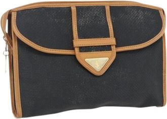 Saint Laurent Pre-owned Clutches, female, Black, Size: ONE SIZE Pre-owned Vintage Leather Clutch
