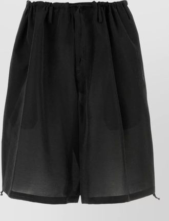 Yohji Yamamoto jersey bermuda shorts knee length sheer